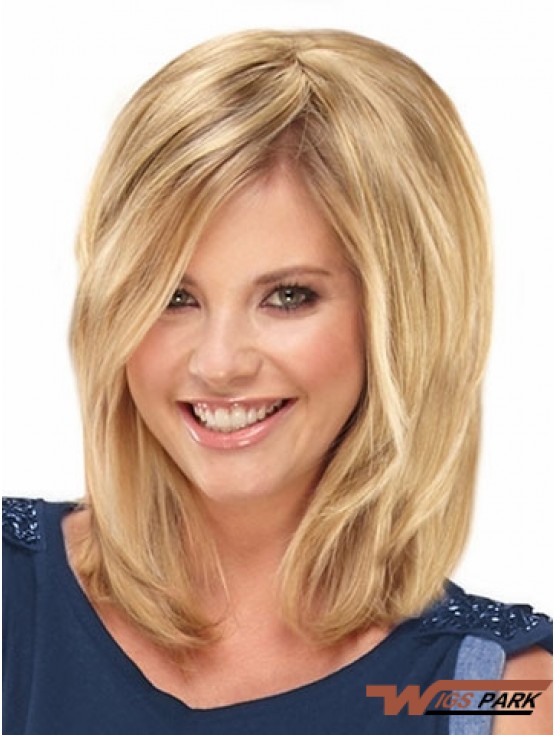 Natural Blonde Straight Remy Real Hair Clip In Hair Extensions