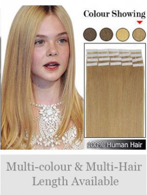 Blonde Straight Perfect Remy Real Hair Tape In Hair Extensions