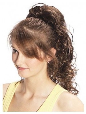 Amazing Curly Brown Ponytails