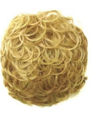 Incredible Blonde Curly Synthetic Clip In Hairpieces