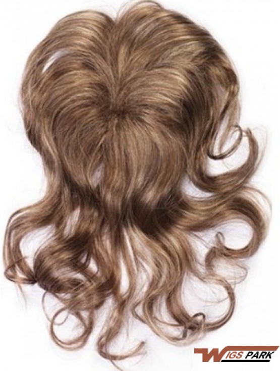 Clip In Hairpieces With Synthettic Wavy Style Brown Color