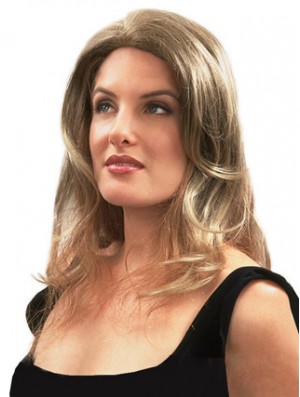 Natural Blonde Wavy Remy Real Hair Clip In Hairpieces