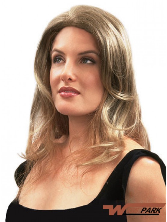 Natural Blonde Wavy Remy Real Hair Clip In Hairpieces