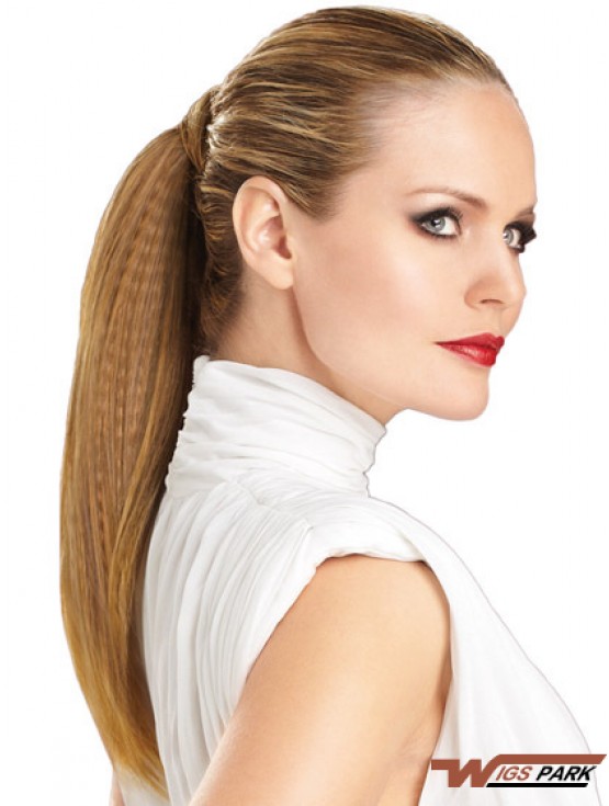 Modern Straight Brown Ponytails